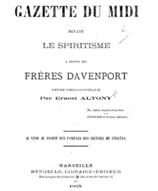 Gazette du Midi devant le Spiritisme. A propos des frères Davenport